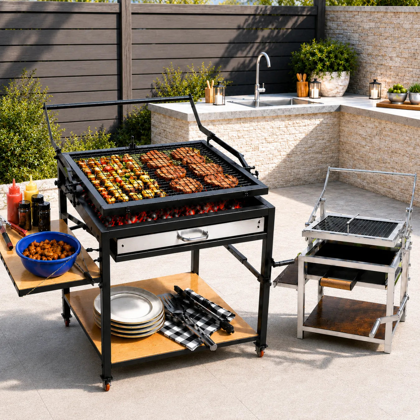 Microtone Rotating BBQ Station